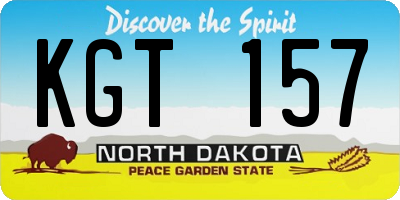 ND license plate KGT157