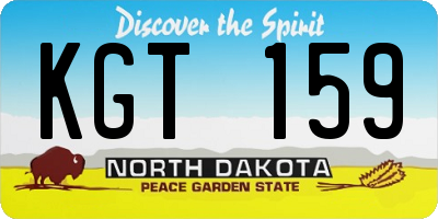 ND license plate KGT159
