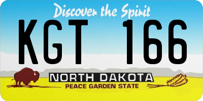 ND license plate KGT166