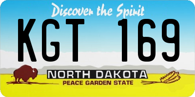 ND license plate KGT169