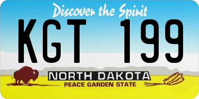 ND license plate KGT199