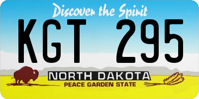 ND license plate KGT295