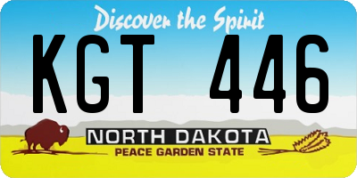 ND license plate KGT446