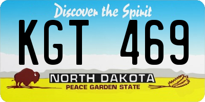 ND license plate KGT469