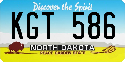 ND license plate KGT586