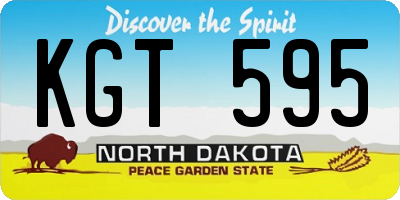 ND license plate KGT595