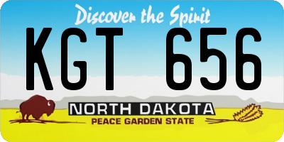 ND license plate KGT656