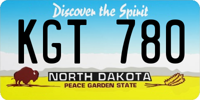 ND license plate KGT780