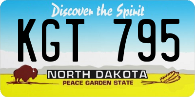 ND license plate KGT795