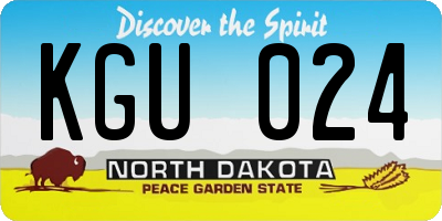ND license plate KGU024