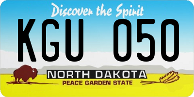 ND license plate KGU050