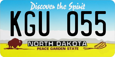 ND license plate KGU055