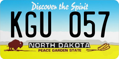 ND license plate KGU057
