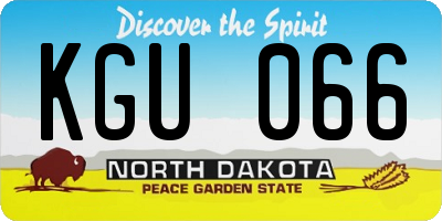 ND license plate KGU066