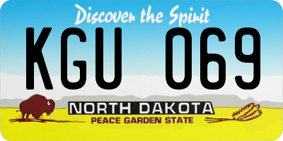 ND license plate KGU069