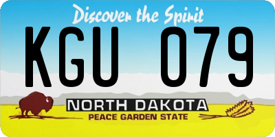 ND license plate KGU079