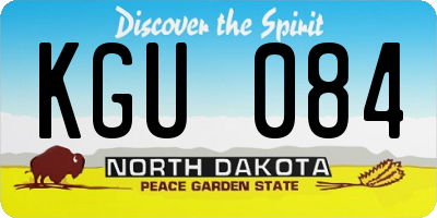 ND license plate KGU084