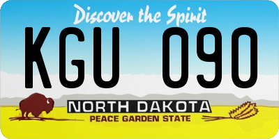 ND license plate KGU090