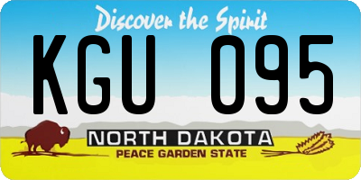 ND license plate KGU095