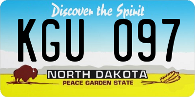 ND license plate KGU097