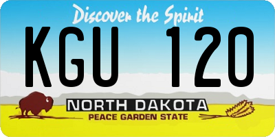 ND license plate KGU120