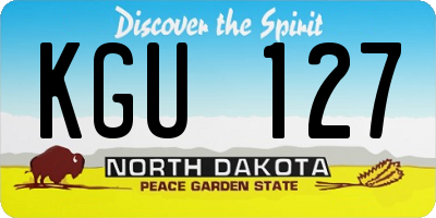 ND license plate KGU127