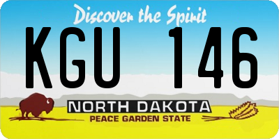 ND license plate KGU146