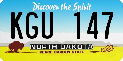 ND license plate KGU147