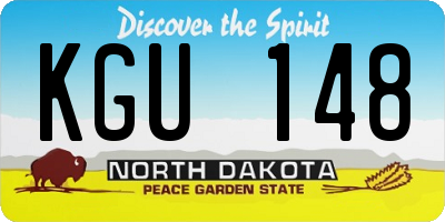 ND license plate KGU148