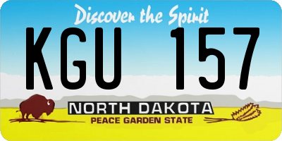 ND license plate KGU157