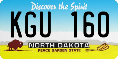 ND license plate KGU160