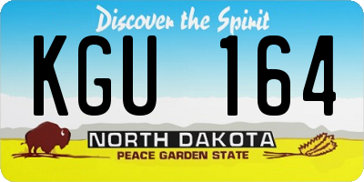 ND license plate KGU164