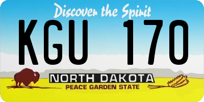 ND license plate KGU170