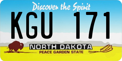 ND license plate KGU171
