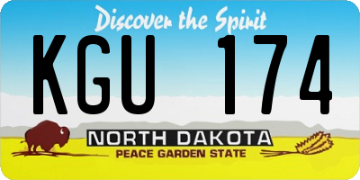 ND license plate KGU174