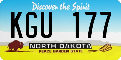 ND license plate KGU177