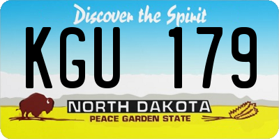 ND license plate KGU179