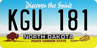 ND license plate KGU181