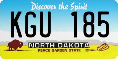 ND license plate KGU185