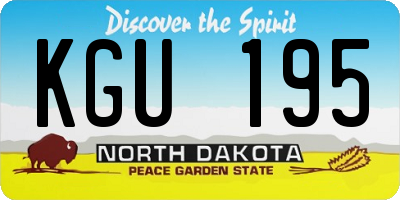 ND license plate KGU195