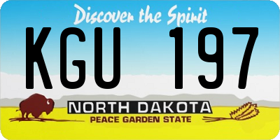 ND license plate KGU197
