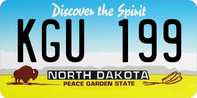ND license plate KGU199