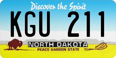 ND license plate KGU211