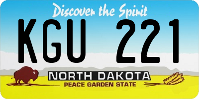 ND license plate KGU221