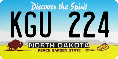 ND license plate KGU224