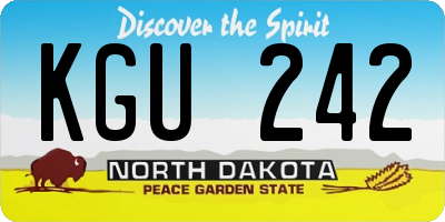 ND license plate KGU242