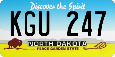 ND license plate KGU247