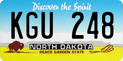 ND license plate KGU248