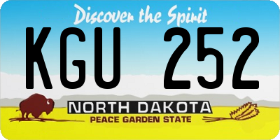 ND license plate KGU252
