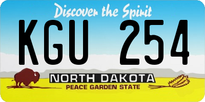 ND license plate KGU254